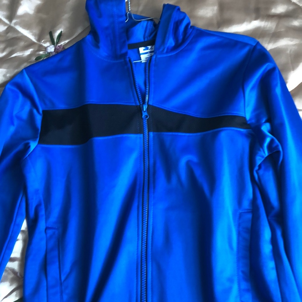 blue hoodie